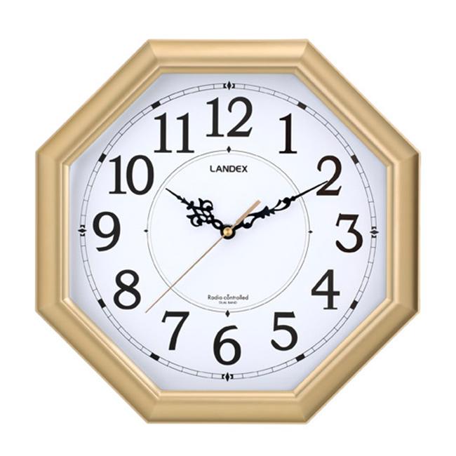 Landex ランデックス 八角電波掛け時計 金閣(八角形 風水 開運