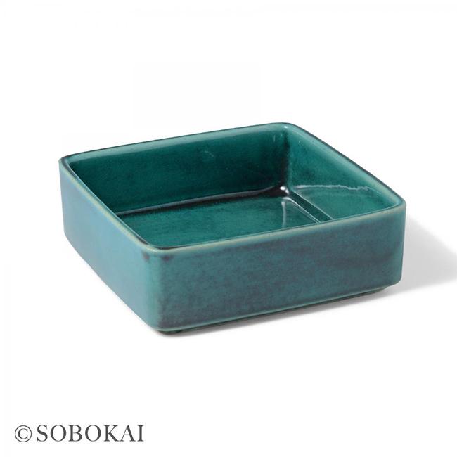 SOBOKAI ソボカイ トルコ青釉 角お重 1段(お正月 おせち お節
