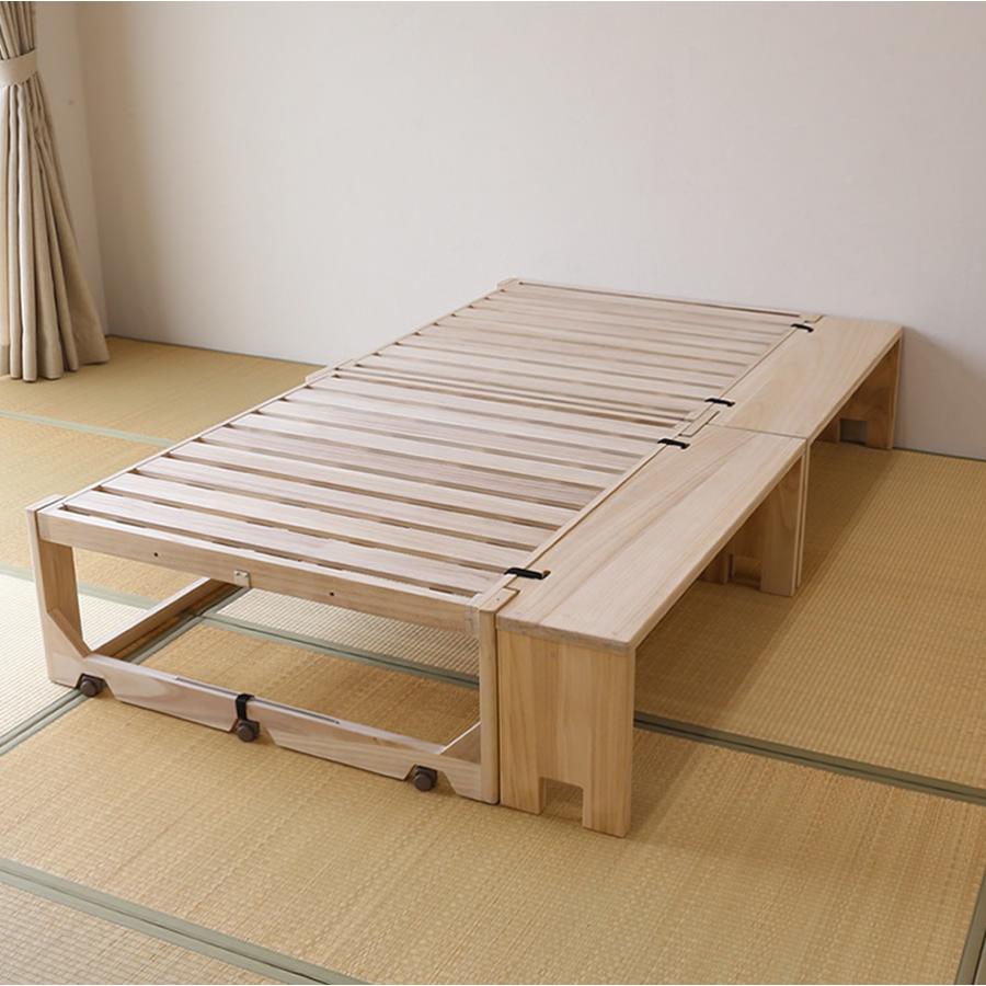 桐らくねプレミアム専用オプション品] 日本製 折りたたみベッド