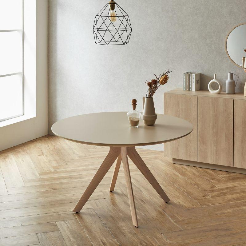 河口家具製作所 ダイニングテーブル 丸 ラウンドテーブル 単品 4人 100