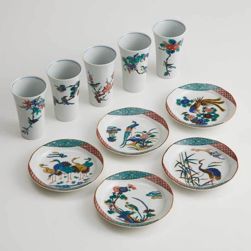 九谷焼 古九谷風 10点セット 【吉右衛門窯 限定セット】 おしゃれ 和