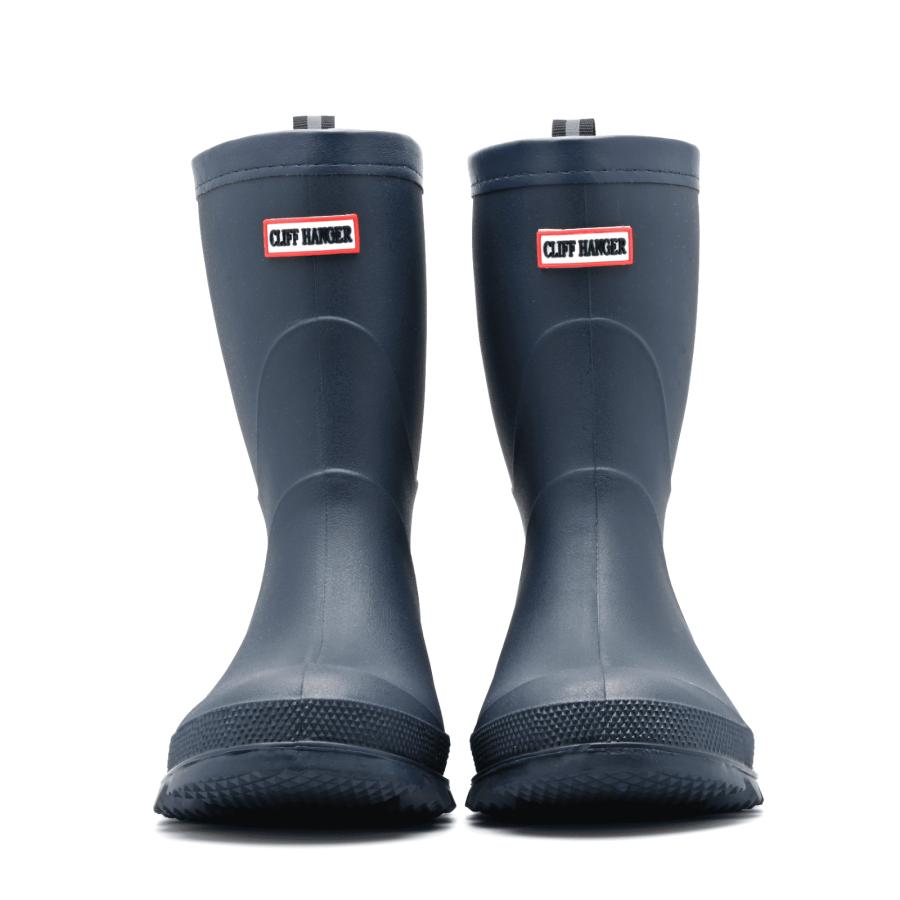 ジュニア レインブーツ 防水 長靴 男の子 ブラック ネイビー 靴 CLIFF