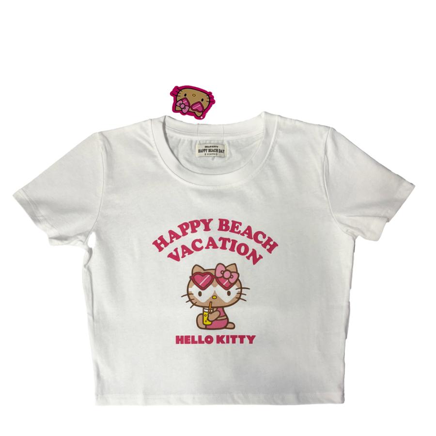 ハローキティ サンリオ 日焼け キティ HELLO KITTY CROPPDE T-SHIRTS