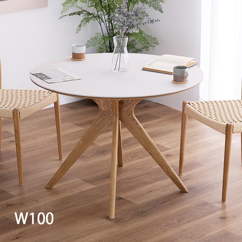 ダイニングテーブル 丸 直径100 おしゃれ 円形 セラミック 天板