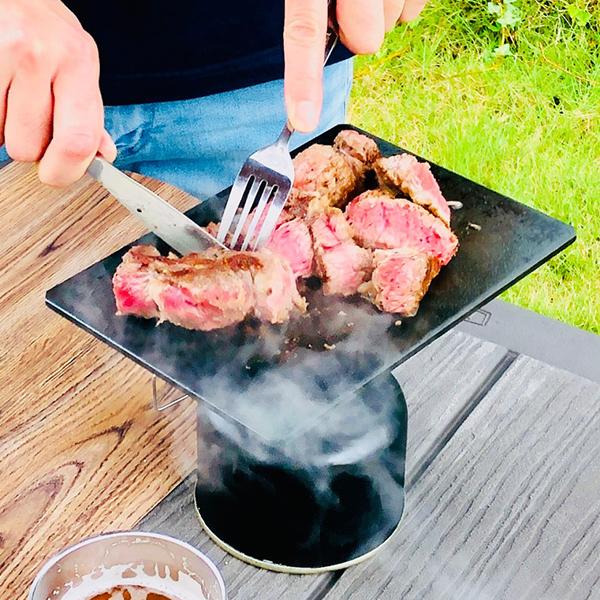 鉄板 キャンプ ソロキャンプ プレート 4.5mm 黒皮 A5 焼肉