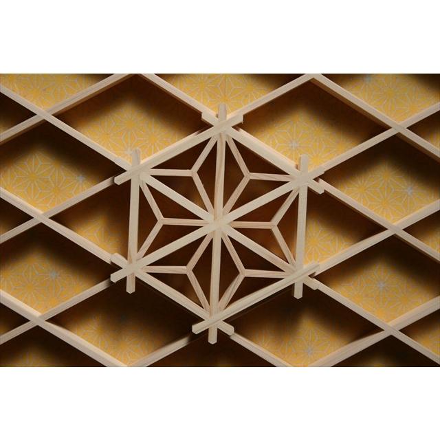 組子細工 組子キット kumiko kit 麻の葉（大き目） 組子コースター組立