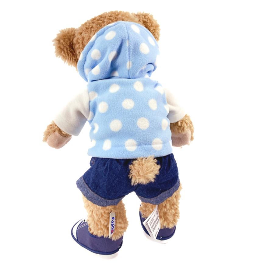 ぬいぐるみ服 ジャケット フリース ドット ブルー ダッフィーS テディ