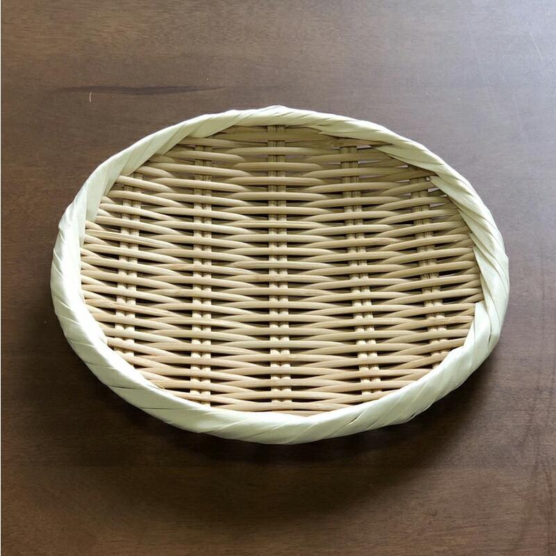 即納/ 特選 盆ざる 盆ザル 丸 18cm 竹製 上 日本製 / 丸盆ざる 丸ざる