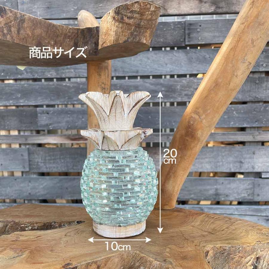キャンドルホルダー キャンドルスタンド パイナップル型 バリガラス