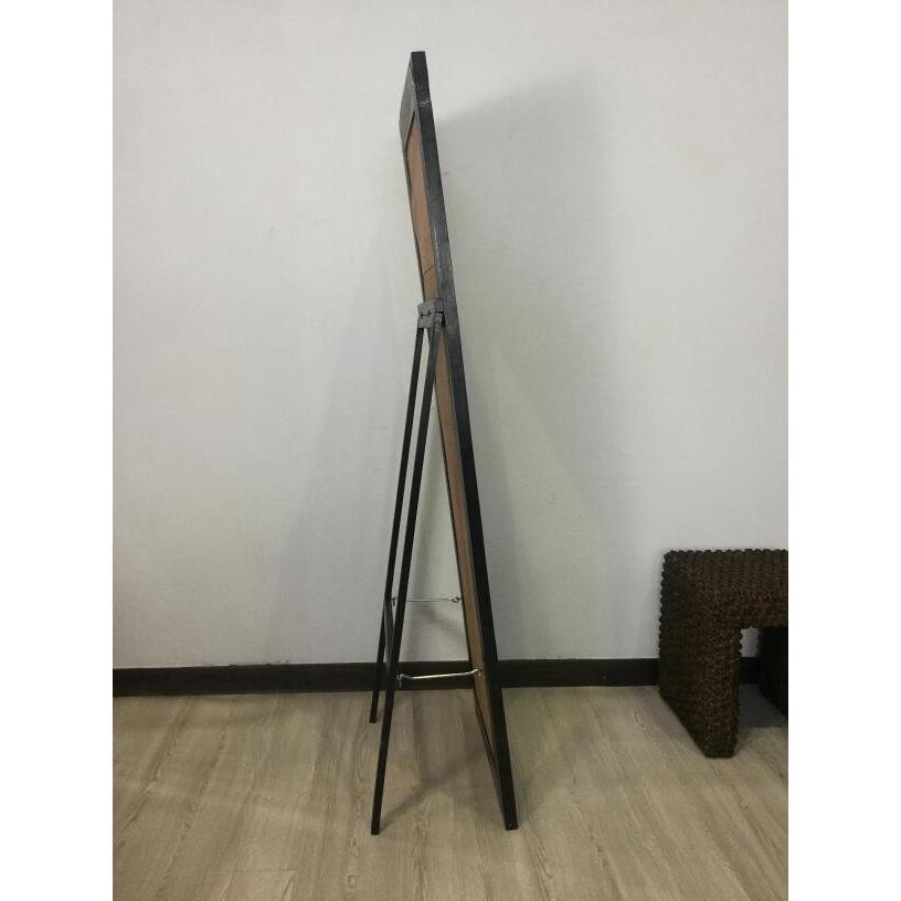 スタンドミラー 鏡 姿見 楕円柄 木製フレーム アジアン 家具 大きい