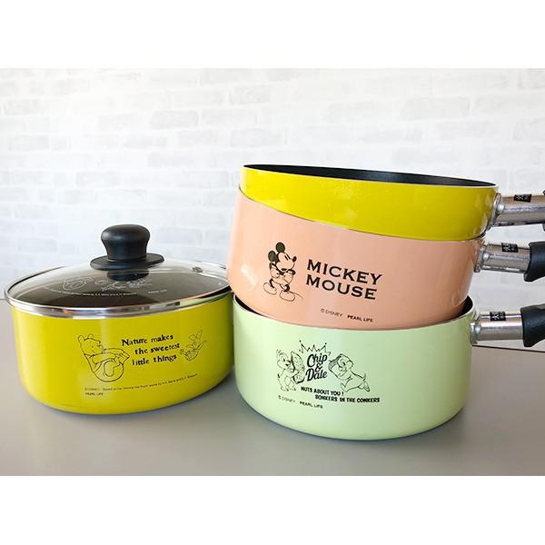 Disney（ディズニー） 鍋・フライパン・ガラス蓋3点セット 18cm