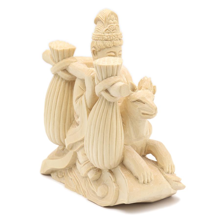 仏像 豊川稲荷 陀枳尼真天 総高16cm 桧木 : 栗田こだわり仏像専門店