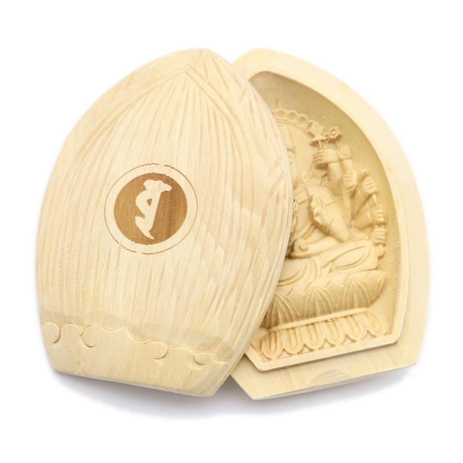 仏像 懐中仏/香合仏 准胝観音 柘植 お守り : 栗田こだわり仏像専門店