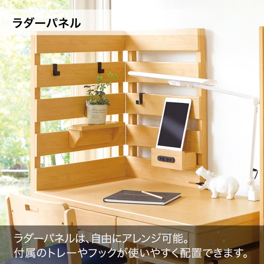 くろがね工作所 パネル付学習机セット [ デスク+ワゴン＋パネル