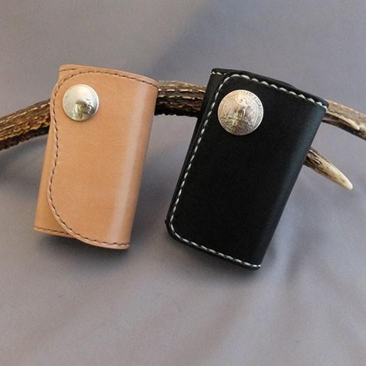 黒革レザークラフト キーケース KE-I : 黒革レザークラフト - 通販