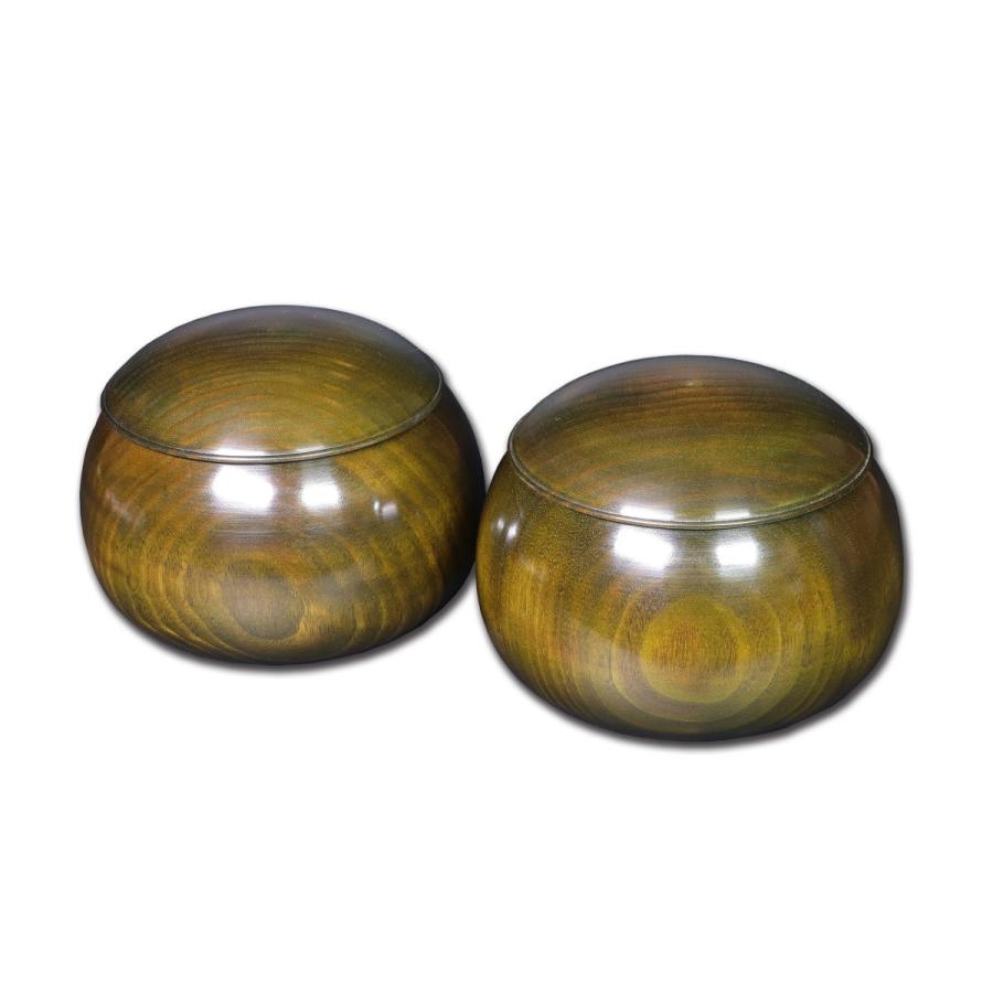 はまぐり碁石 ブルーラベル 32号 + 銘木楠製碁笥の本格囲碁2点セット