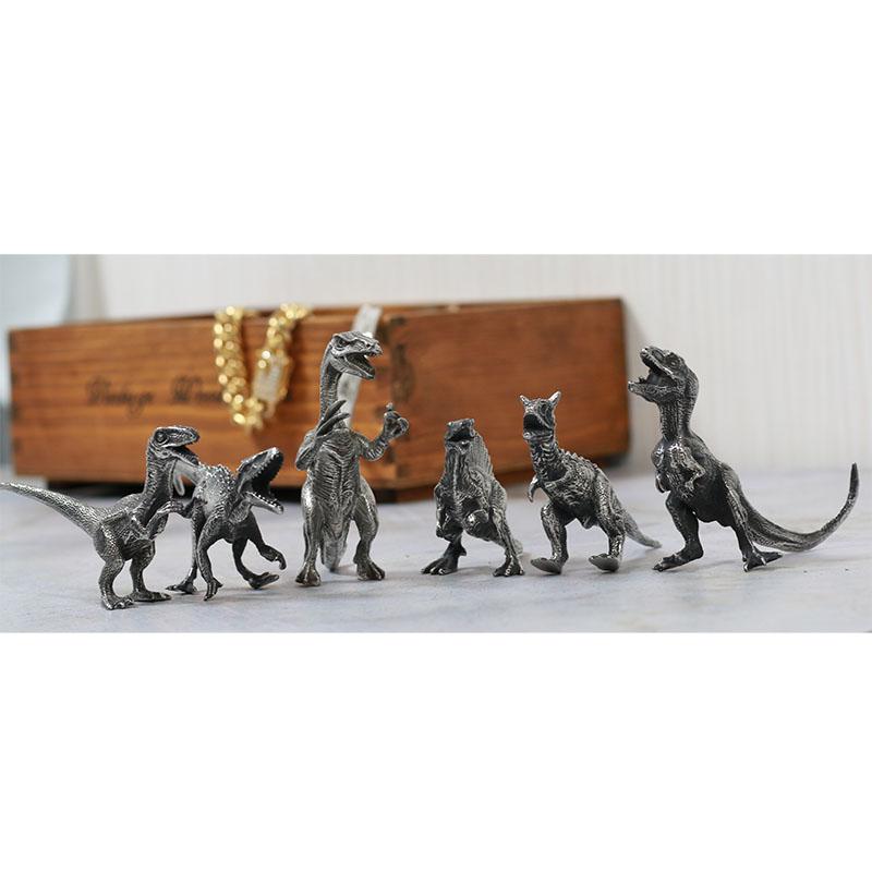 高品質ステンレス素材 恐竜 飾り物 置物 オブジェ ティラノサウルス