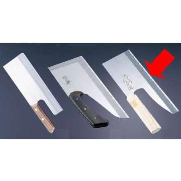 うどん・そば等の麺切用包丁 ローズ柄全鋼 麺切庖丁（片刃） 刃渡り