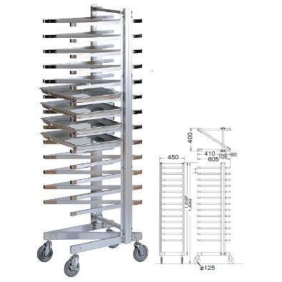 送料無料 製菓用品・天板ラック アルミ製 Z型ネスティング トンボ