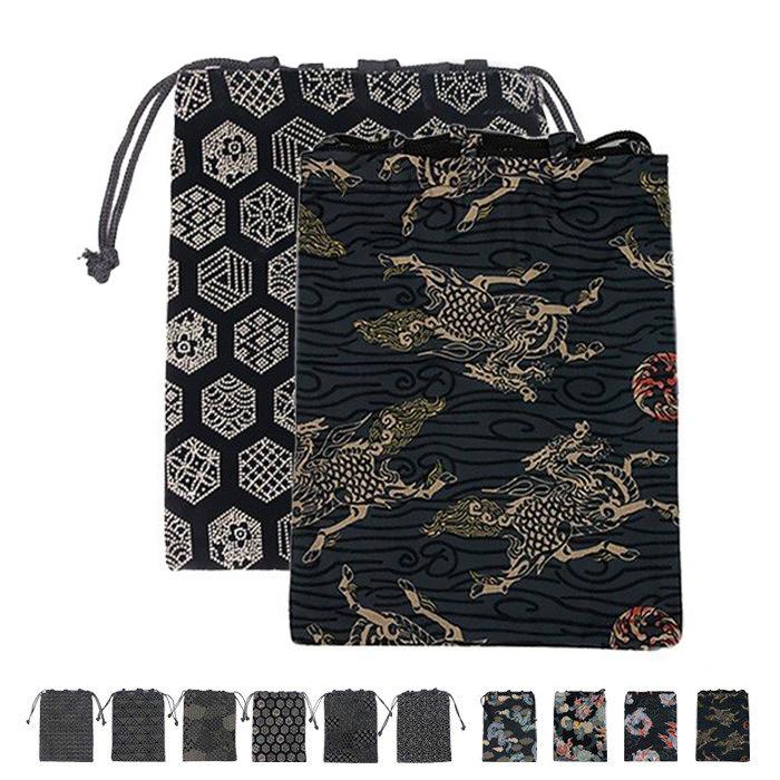 KYOETSU（京越） (メンズ 巾着 12-13) メール便{P24} 印伝調 粋な和柄