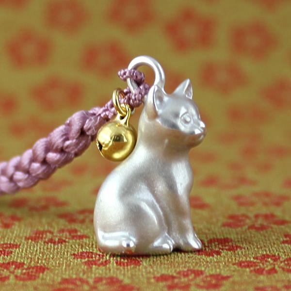 根付（銀製）子猫・ねこ・ネコ 鈴付 : 京都工芸舎 Yahoo!店 - 通販