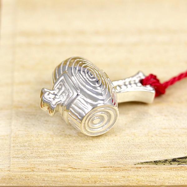 置物 (銀製) 打ち出の小槌・こづち 小 正絹タッセル付 : 京都工芸舎