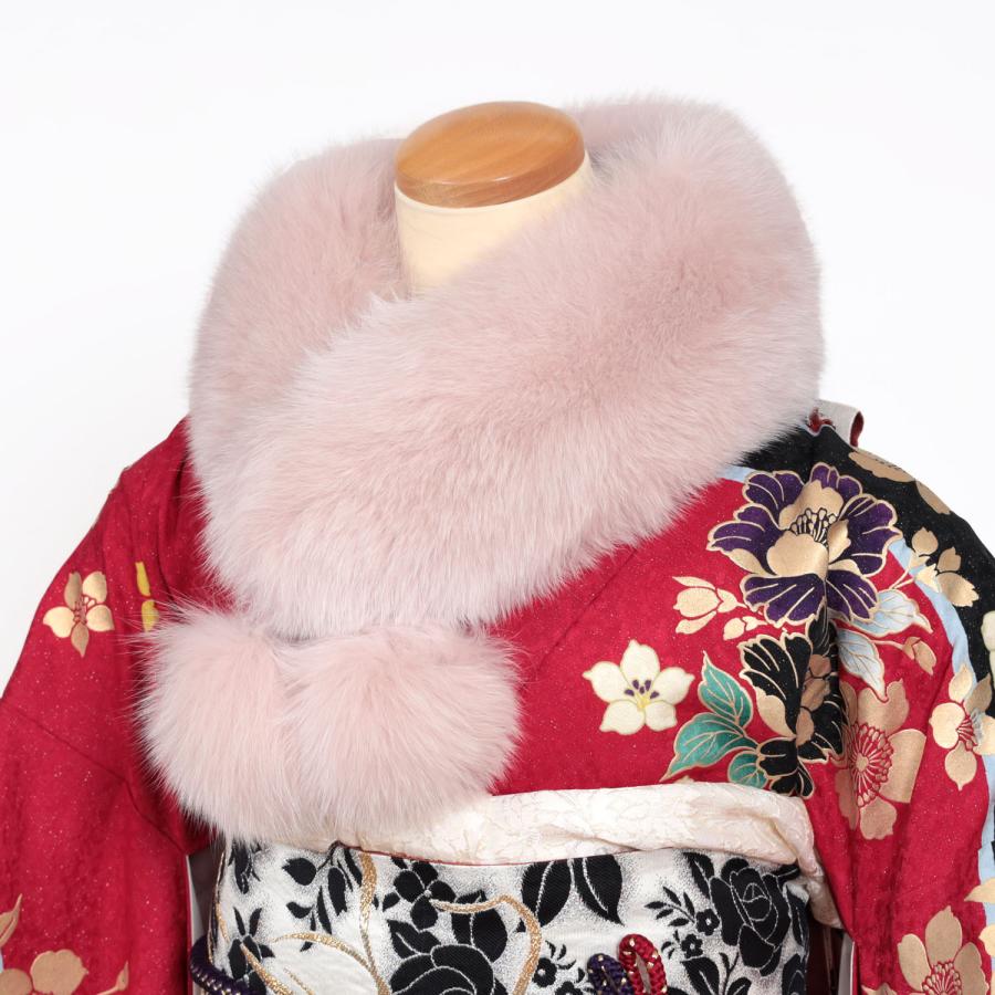 毛皮 ショール ファー 成人式 振袖 シャドーフォックス カラー