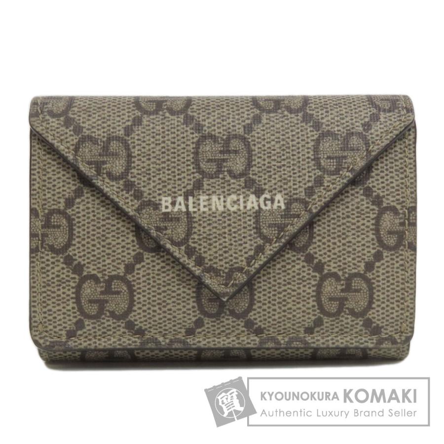 BALENCIAGA（バレンシアガ） 681704 グッチコラボ 三つ折り財布 二