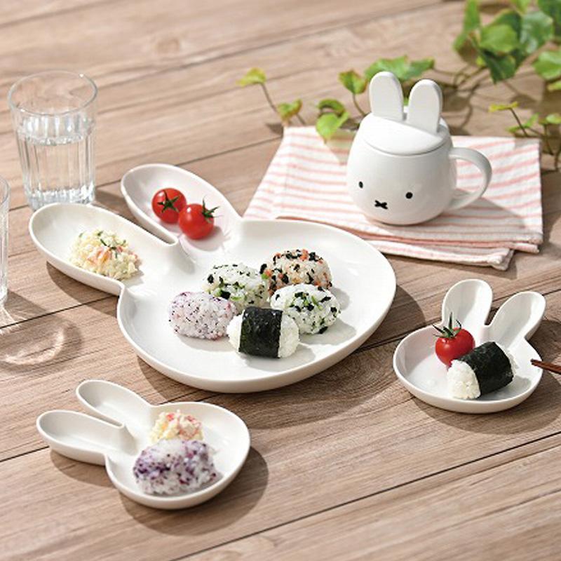 金正陶器 ミッフィー 皿 ダイカットプレート L 顔型 miffy ランチ