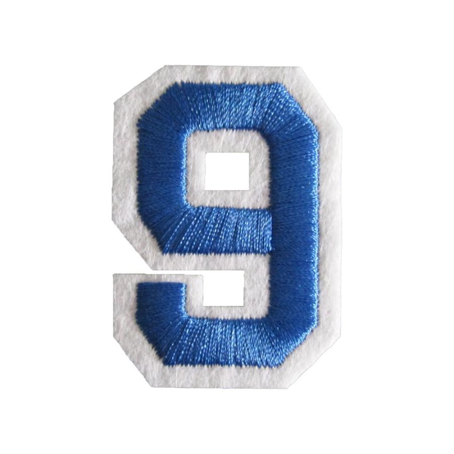 アイロンワッペン 数字 青 刺繍 : オナモミズハウス - 通販 - Yahoo