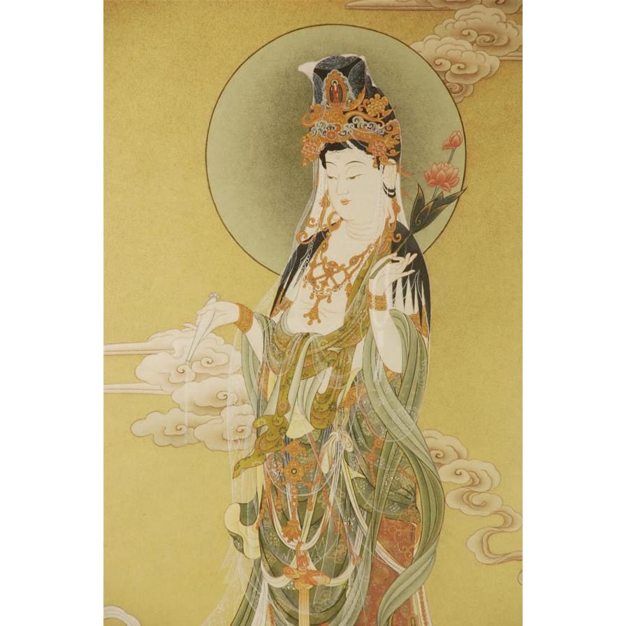 観音菩薩 仏画掛け軸（半切サイズ） : 仏像仏画チベット美術卸の天竺堂