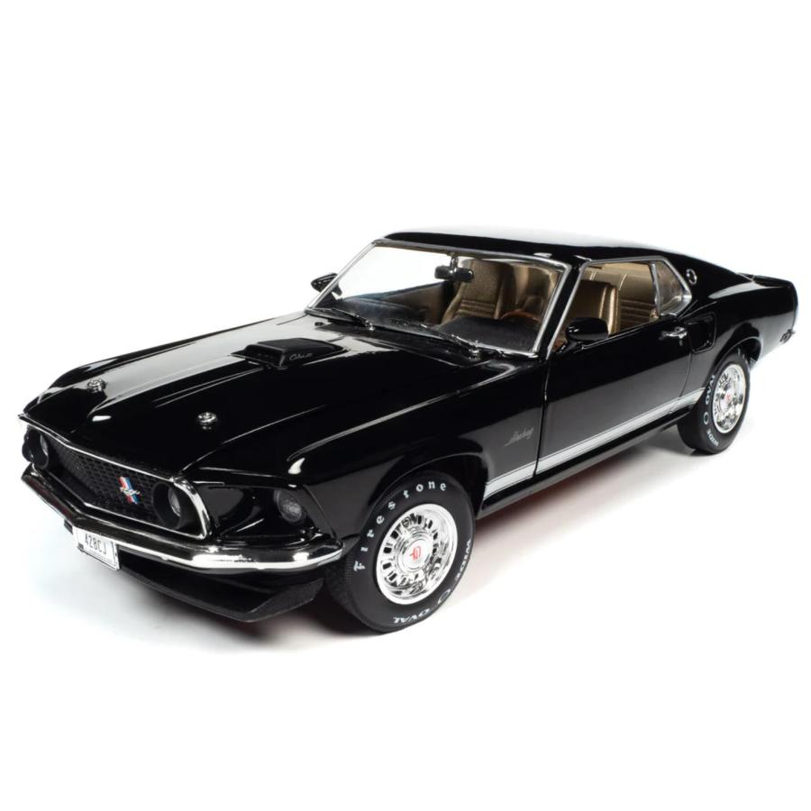 ミニカー 1/18 AUTOWORLD 1969 マスタング 黒 フォード・マスタング
