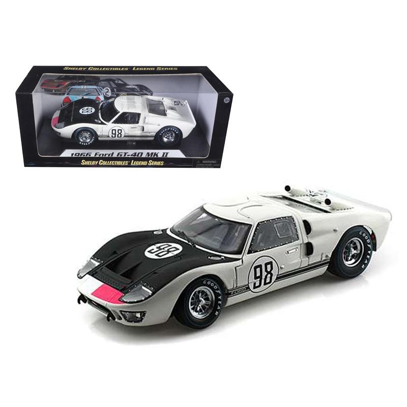 ミニカー 1/18 SHELBY COLLECTIBLES 1966 フォード GT40 MK2 ＃98 白色