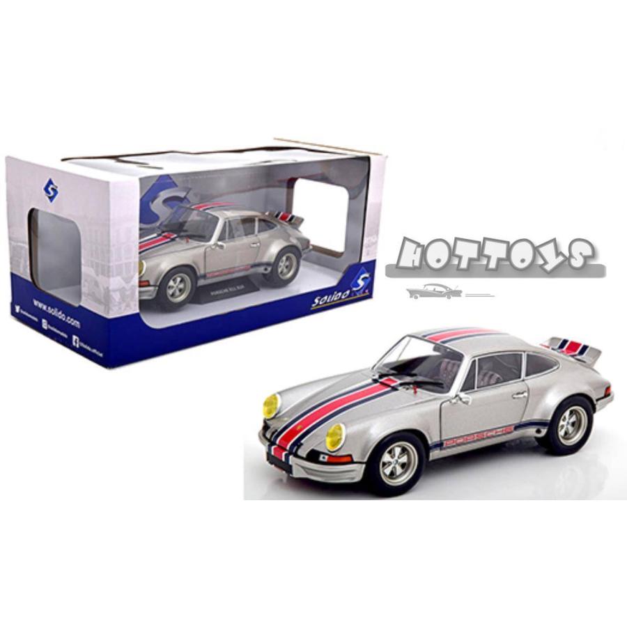 ミニカー Solido 1/18 1973 ポルシェ 911 RSR 銀 1973 Porsche 911 RSR