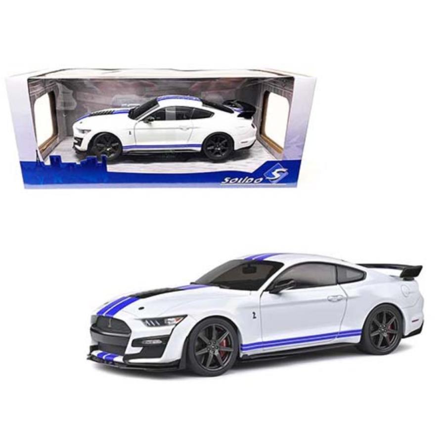 ミニカー 1/18 Solido 2020 シェルビー GT500 白/青 フォード
