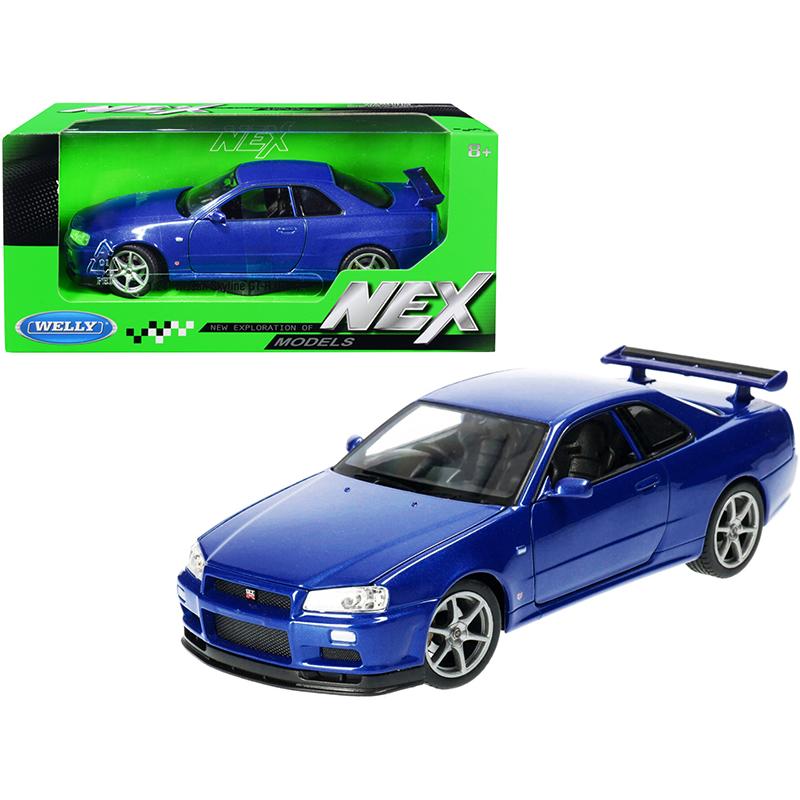 ミニカー 1/24 スカイライン GTR R34 青 WELLY 予約商品 : HOTTOYS