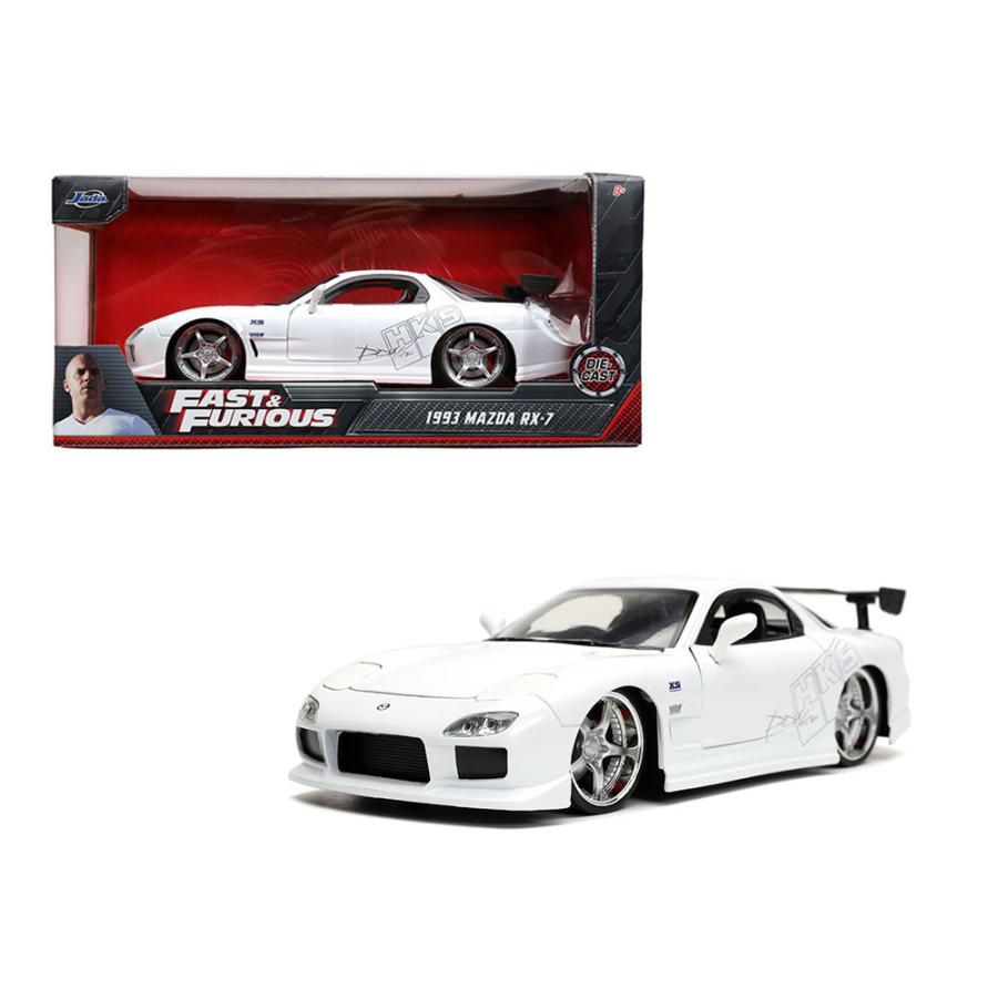 ワイルドスピードミニカー 1/24 JadaTOYS 1993 マツダ RX7 白色 FD3S