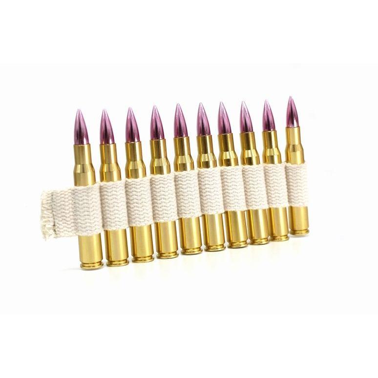 7.62mm ダミーカート & ファブリックマシンガンベルト 10連