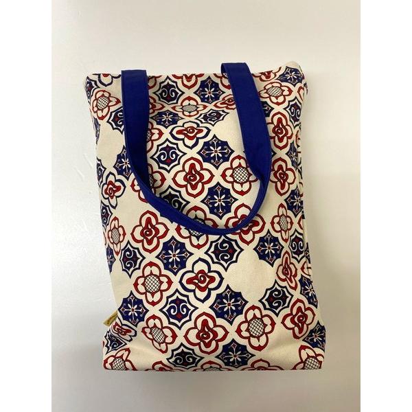 送料込み アイヌ帆布 縦長トートバッグ アイヌ文様 アイヌ紋様 グッズ