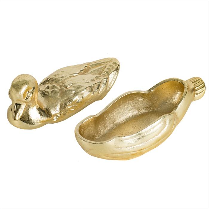 アヒル型 小物入れ アルミニウム ゴールド : インテリア北欧Yahoo!店