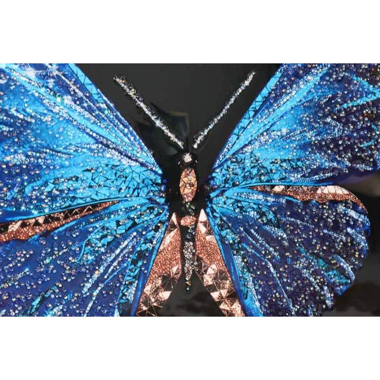 アートフレーム バタフライ キラキラアート 蝶 ゴールドフレーム