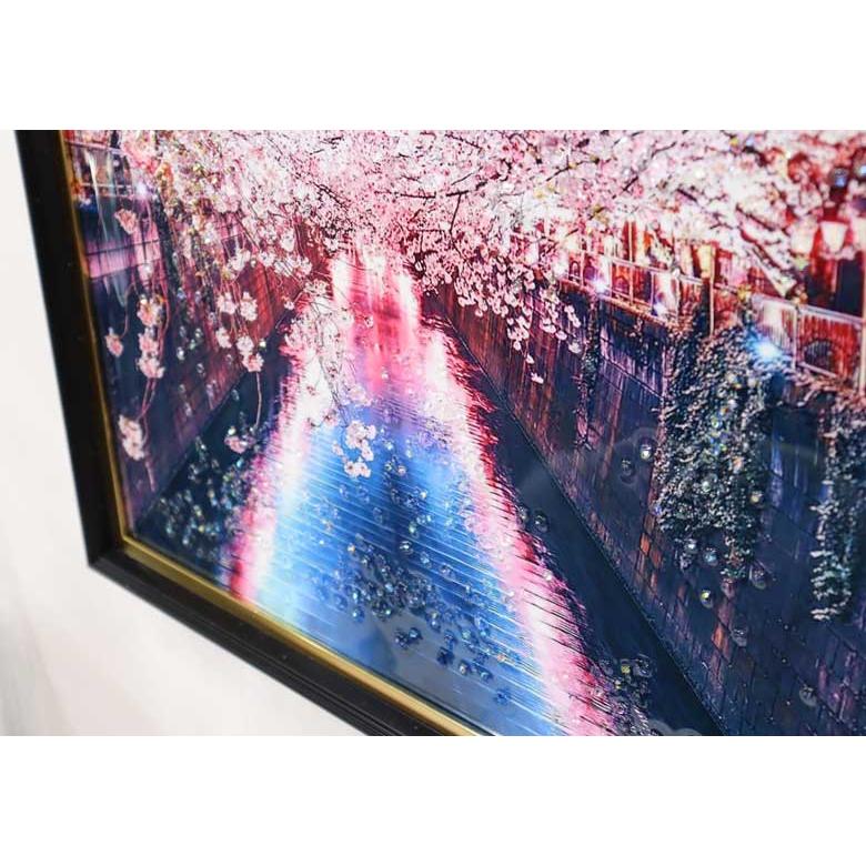 アートフレーム 桜 ハート キラキラアート 額絵 ウォールデコ