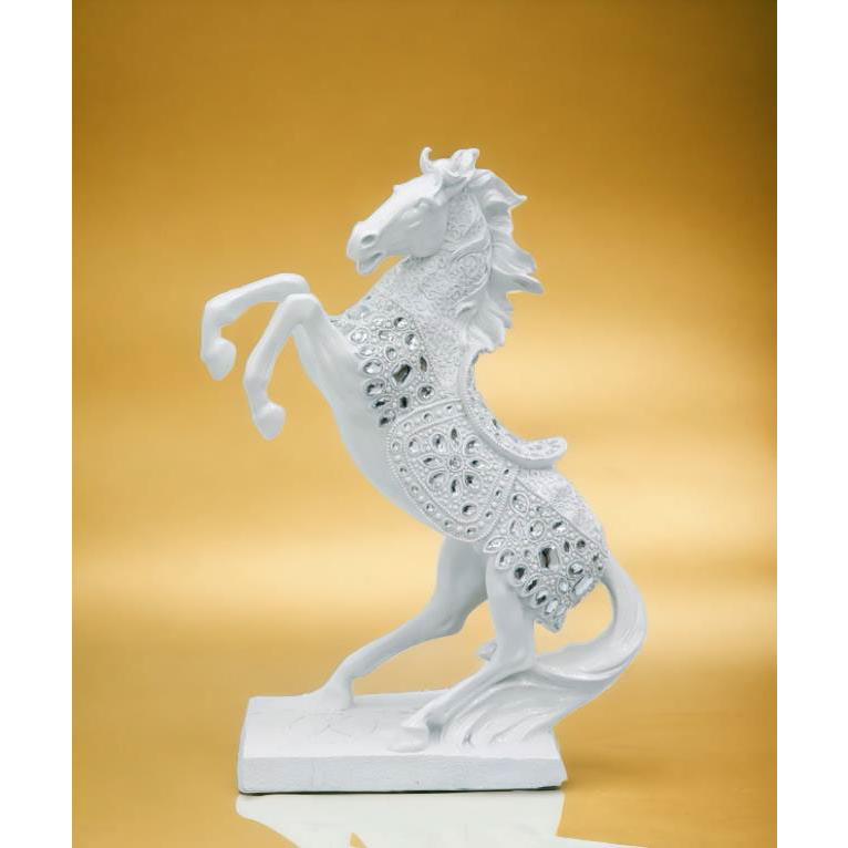 馬の置物 オブジェ ホワイトホース 風水 縁起物 オーナメント