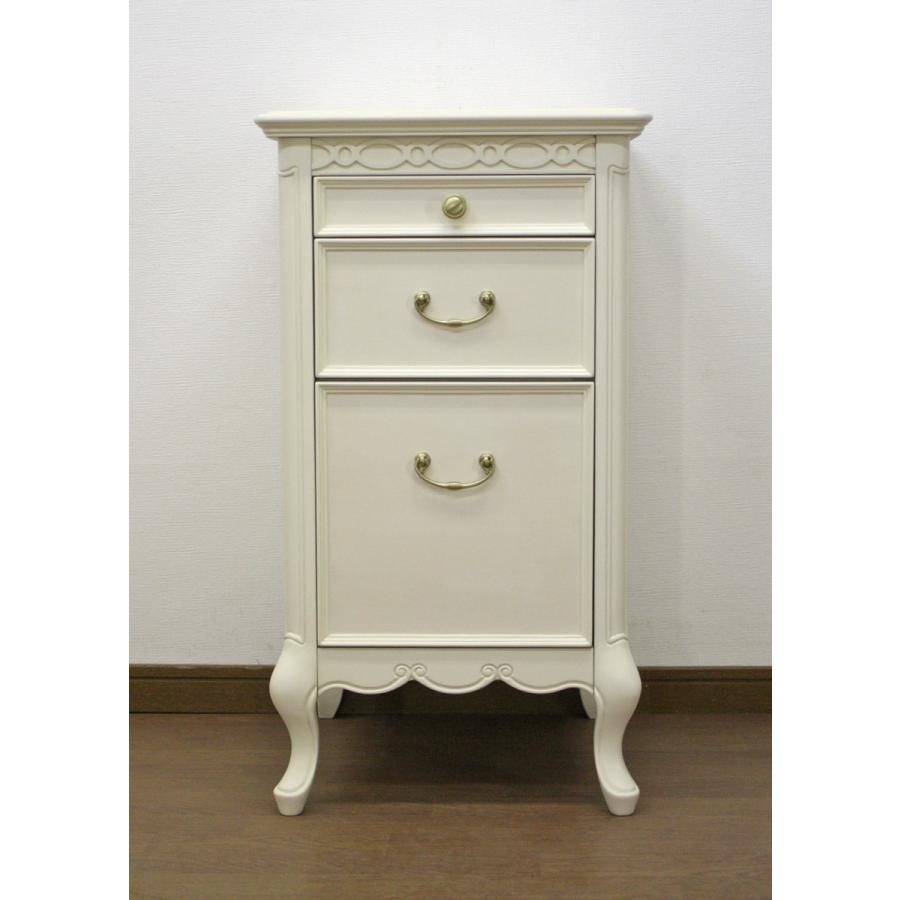 東海家具工業 サイドチェスト アンティーク ホワイト コスメチェスト