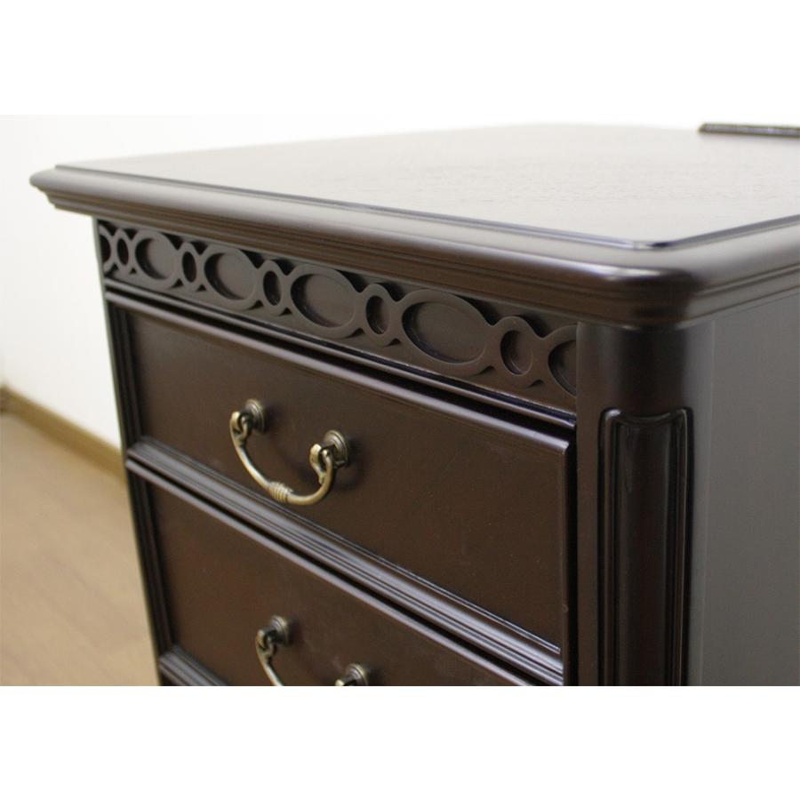 東海家具工業 チェスト ナイトテーブル サイドテーブル 3段