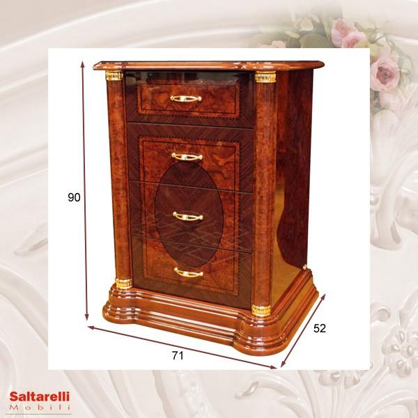 サルタレッリ フローレンス 4段チェストS ナイトテーブル タンス