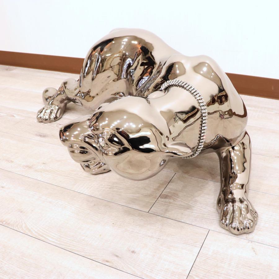 陶器 動物 パンサー 置物 イタリア製 プラチナム 完成品 アニマル