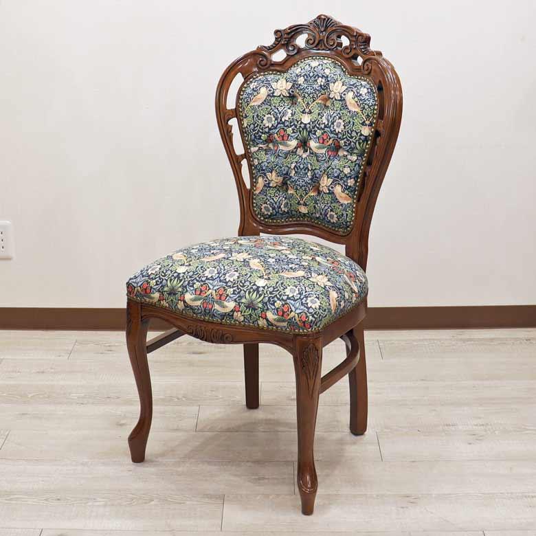4脚セット イタリア ダイニングチェア いちご泥棒 木製 完成品 イス