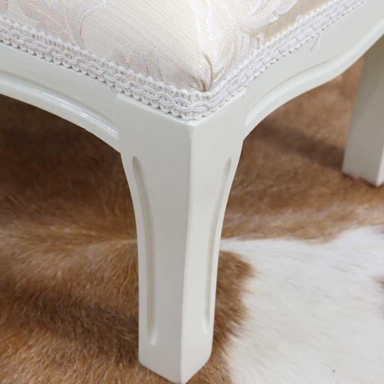 イタリア フットスツール 猫脚 ベージュ・アラベスク オットマン 補助