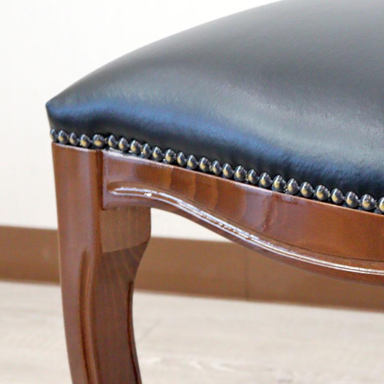 サルタレッリ フローレンス ダイニングチェア ブラックレザー 合皮